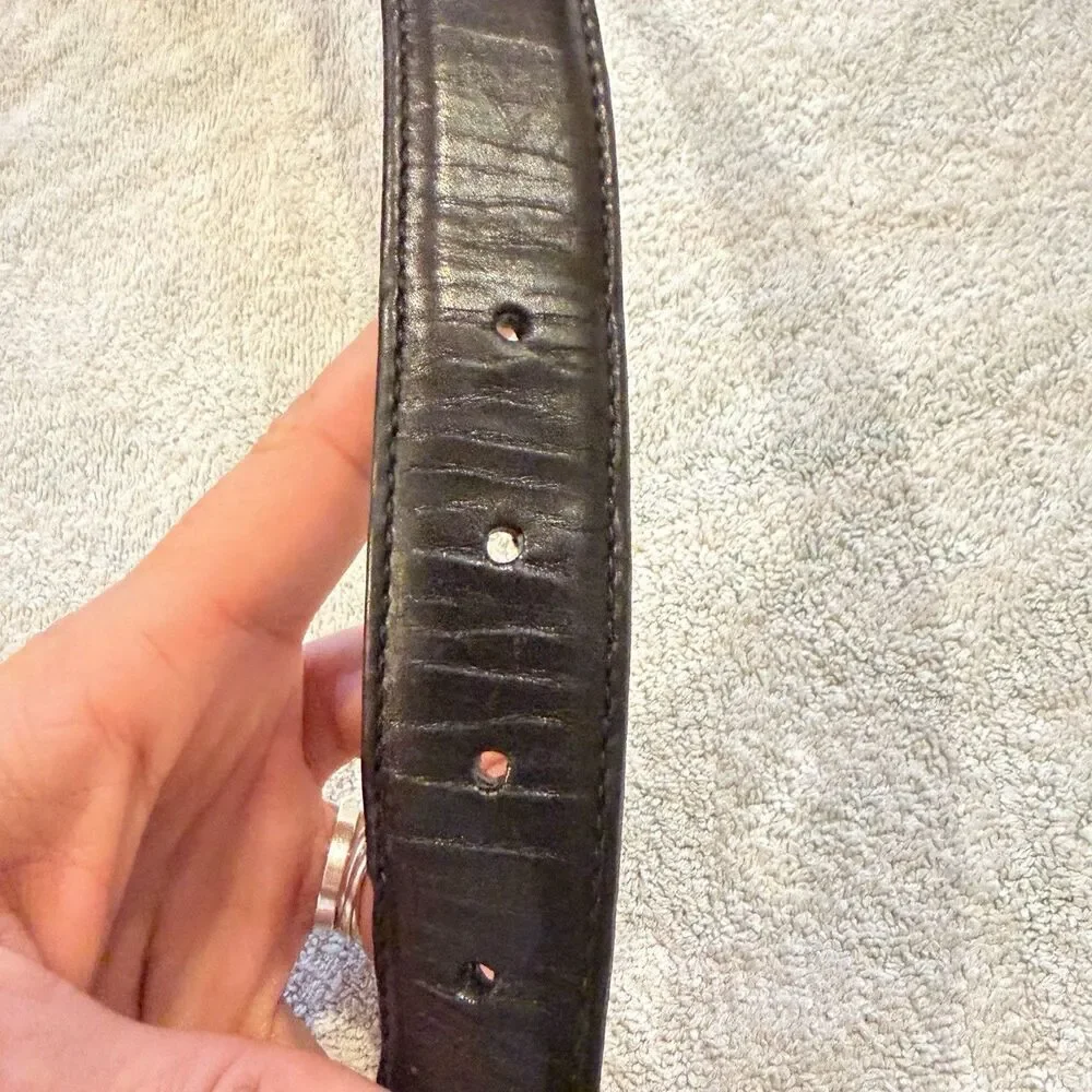 L.L. Bean Genuine Black Leather Belt 40 1